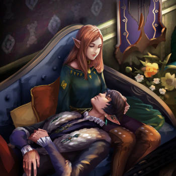 最终幻想14私设光光呆艾默里克光之战士精灵厚涂我要上首推头像插画