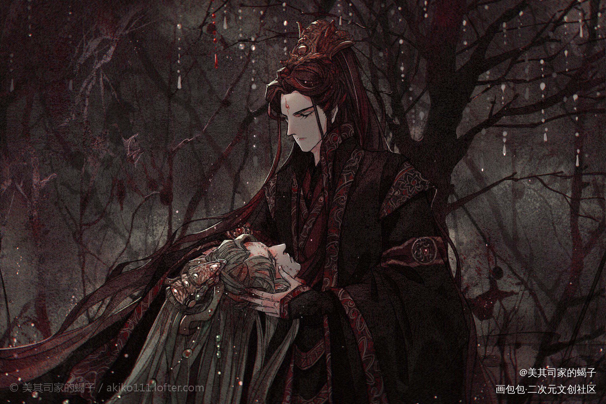 雁默    满盘皆输_金光布袋戏上官鸿信雁王默苍离头像插画绘画作品