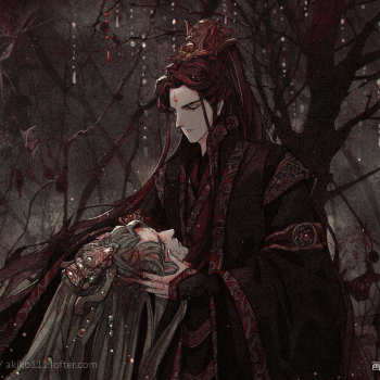 雁默    满盘皆输_金光布袋戏上官鸿信雁王默苍离头像插画绘画作品