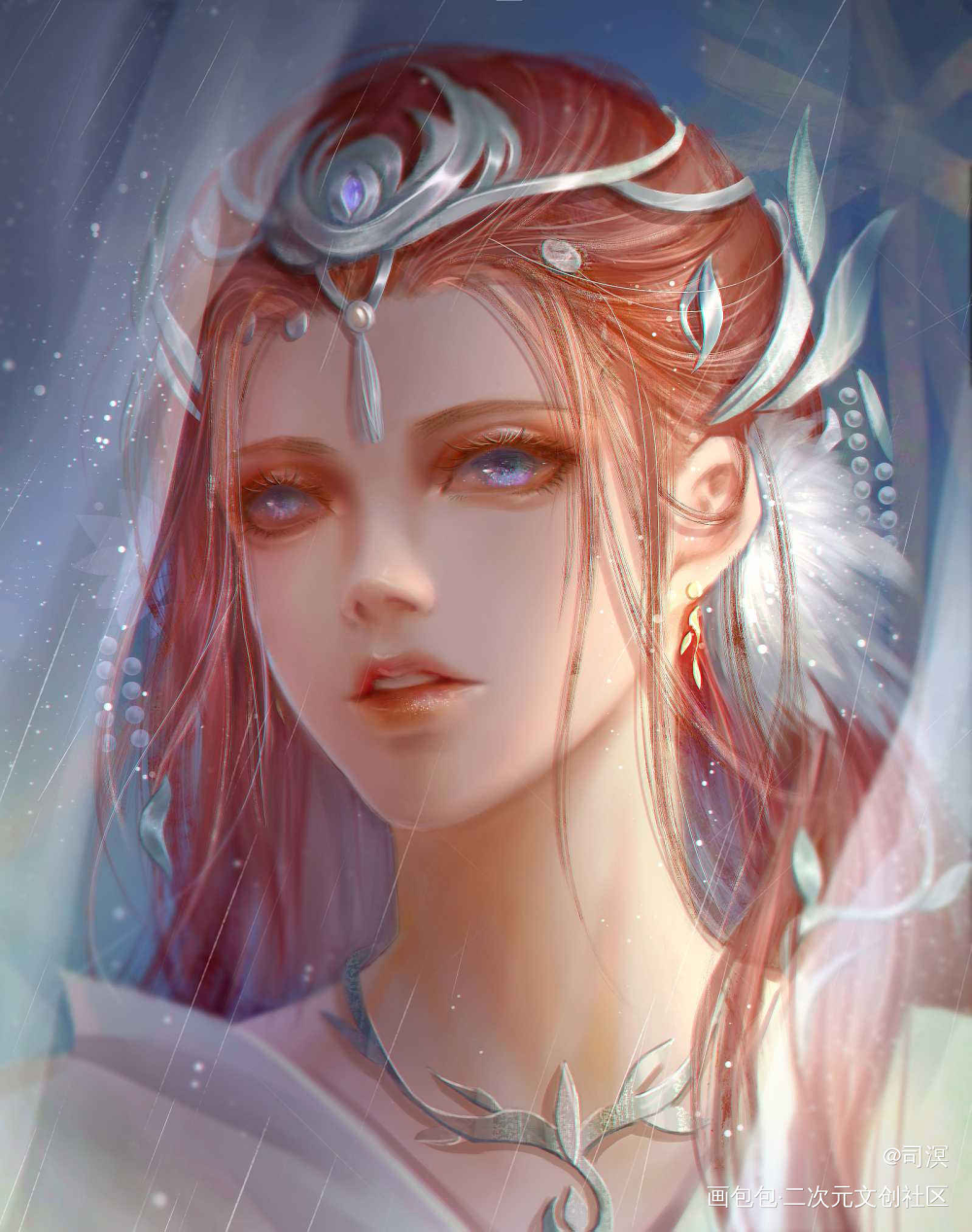 摸鱼_厚涂求点评求配文我要上首推头像原创头像原创女头原创人物原创绘画作品