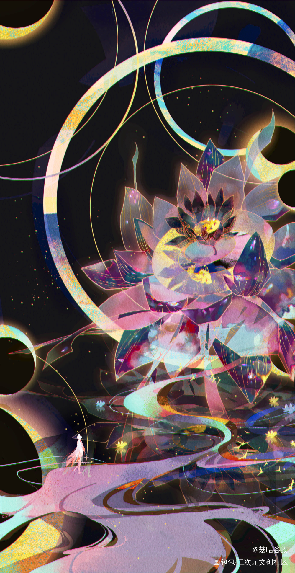 一张很老的图 【莲】_原创绘画作品
