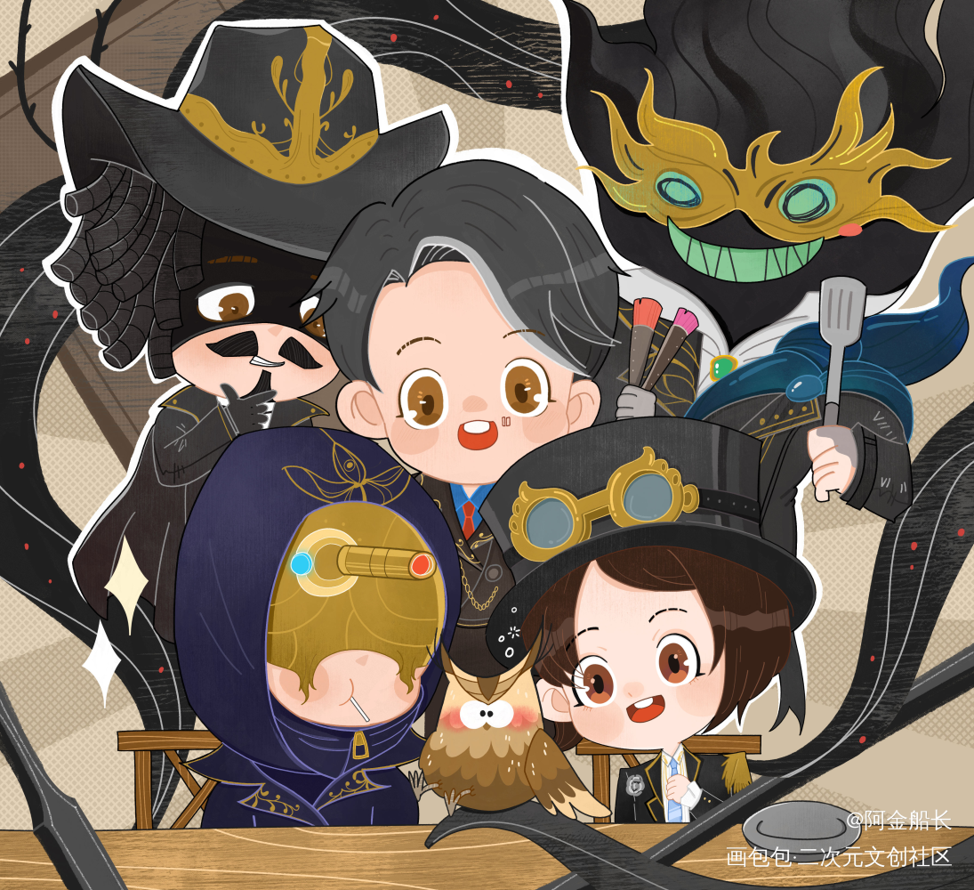 最佳演绎_第五人格第五人格平涂Q版头像绘画作品