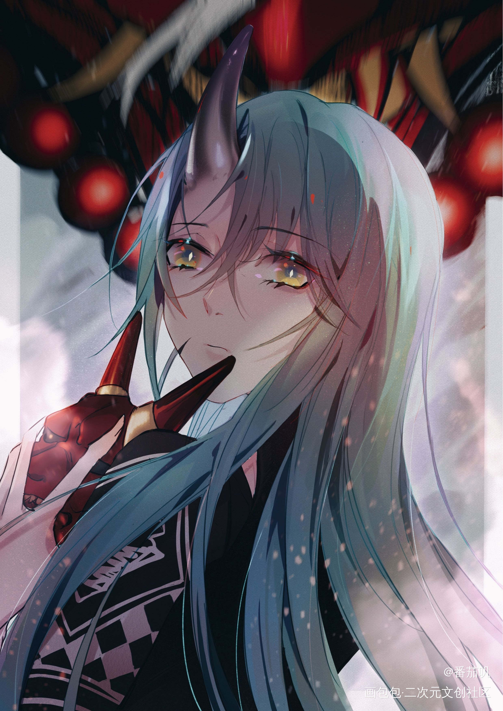 狩标浪人_明日方舟星熊日系插画绘画作品