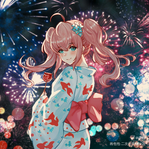 烟花少女_绘画作品