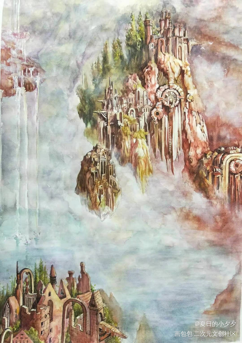 _手绘水彩临摹绘画作品