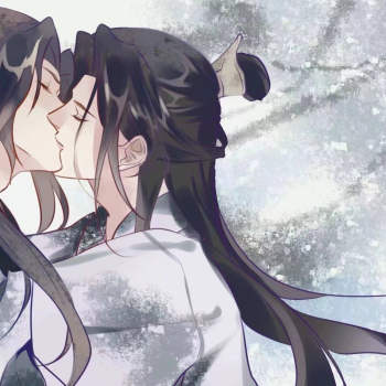 和他的白猫师尊燃晚墨燃楚晚宁平涂日系我要上首推头像插画绘画作品