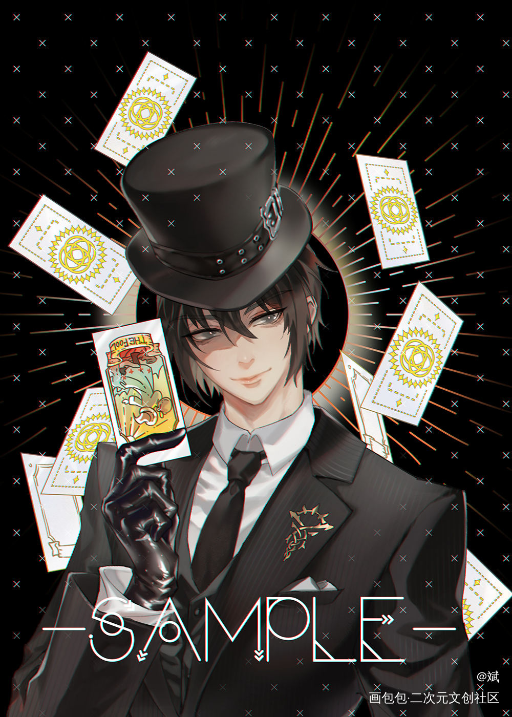 诡秘之主 克莱恩_诡秘之主克莱恩厚涂平涂日系头像绘画作品