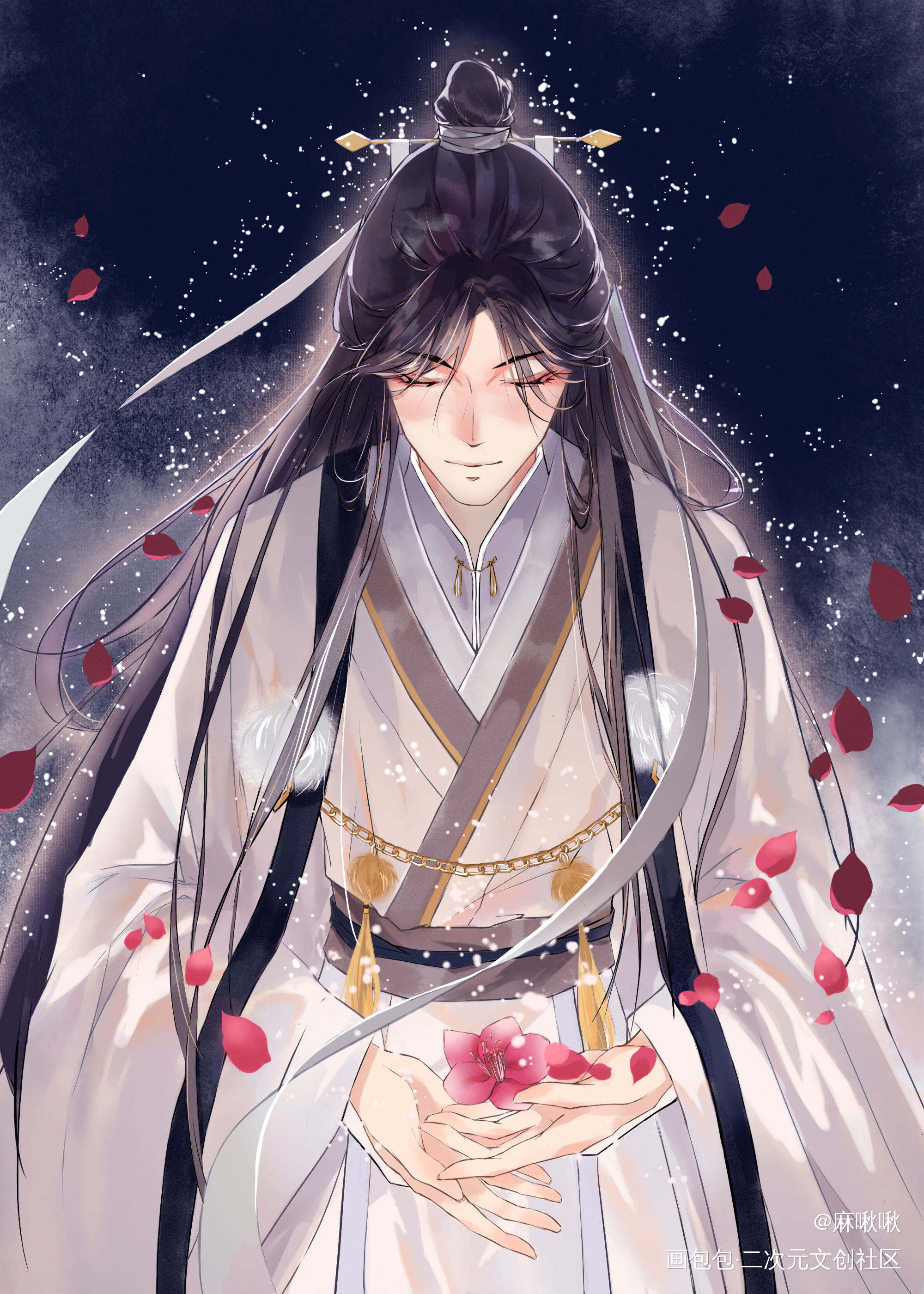 二哈与他的白猫师尊_二哈和他的白猫师尊楚晚宁绘画作品