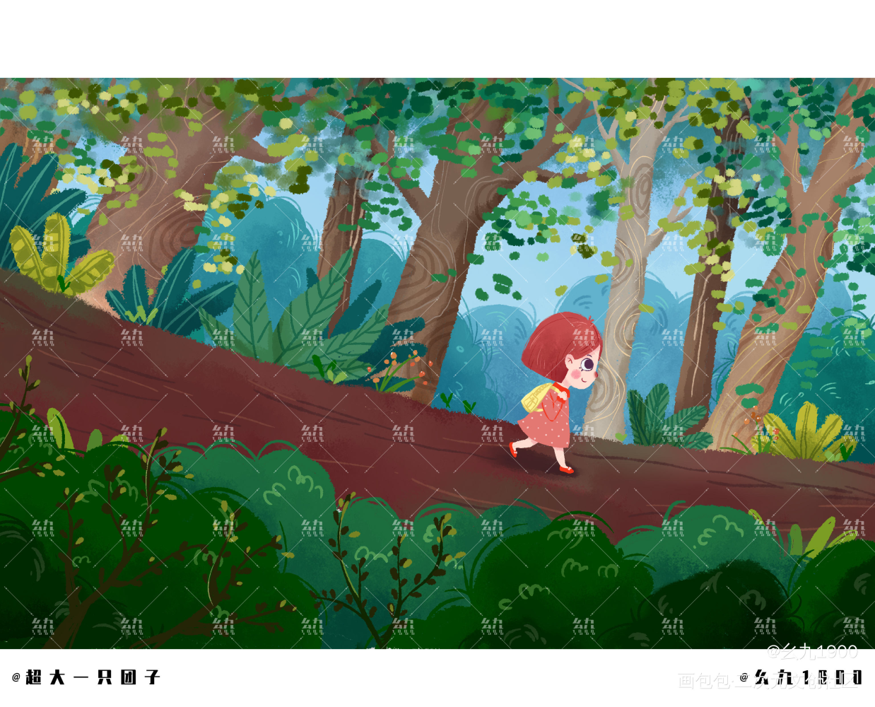帮朋友的草稿细化上色_绘本平涂Q版我要上首推插画原创绘画作品