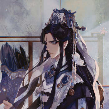 神蛊温皇_金光布袋戏神蛊温皇平涂头像插画绘画作品