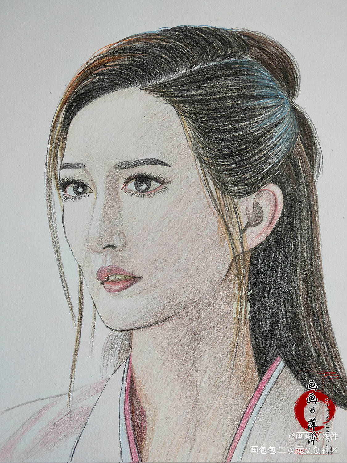 庆余年林婉儿彩铅_庆余年林婉儿彩铅立绘厚涂绘画作品