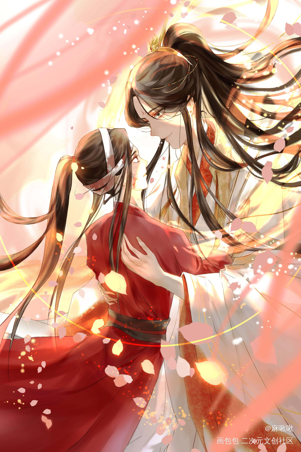 天官赐福_天官赐福花怜谢怜花城绘画作品