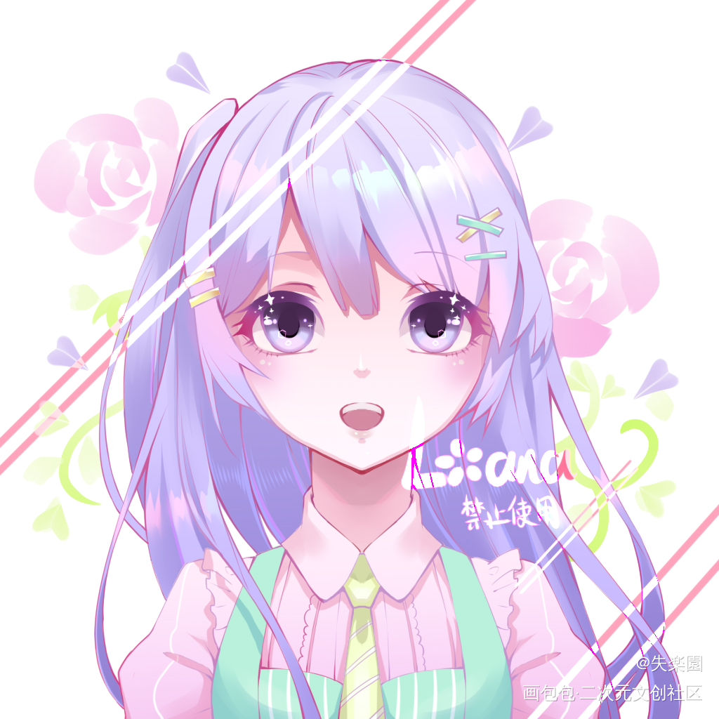 个人稿件_可爱平涂日系头像原创oc绘画作品