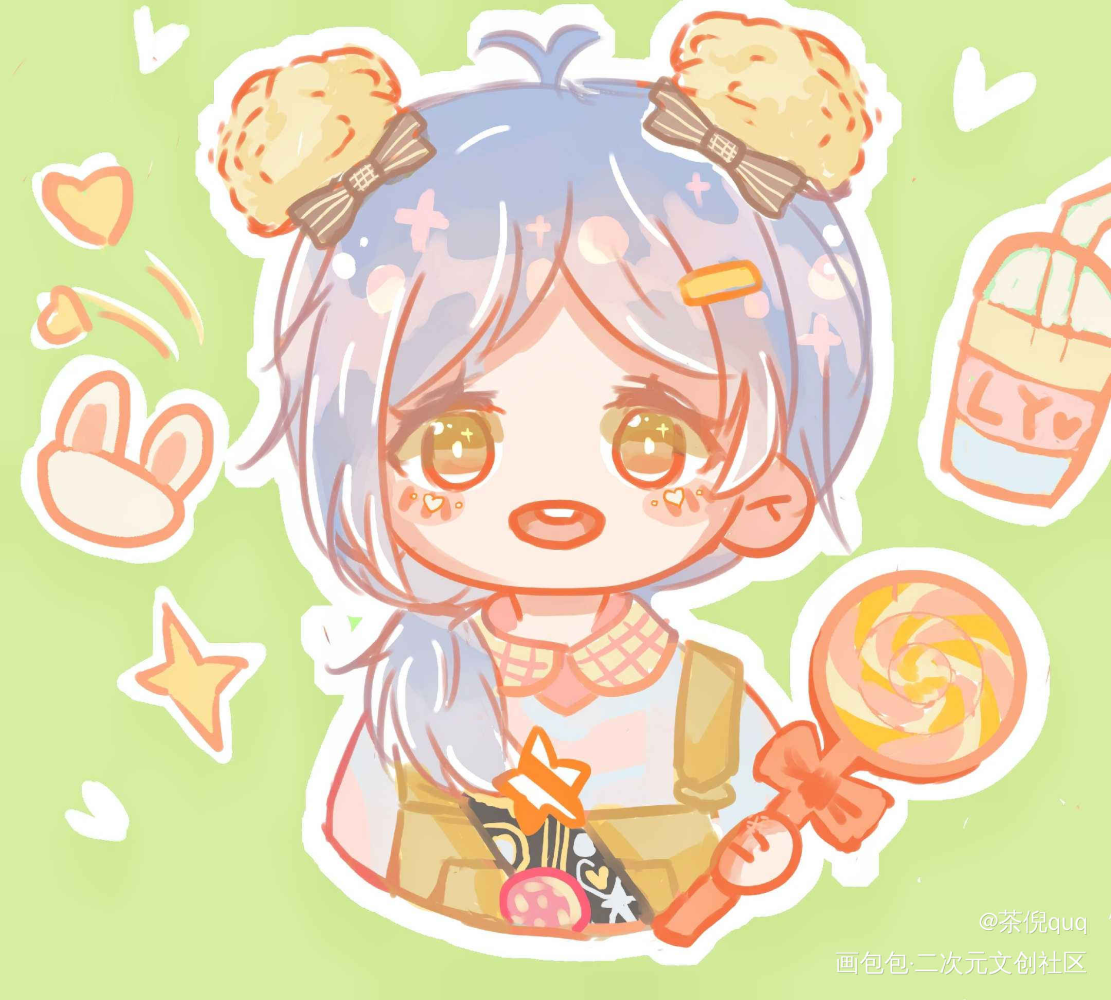 夏日限定的洛温(//∇//)_188男团洛羿温小辉Q版头像绘画作品