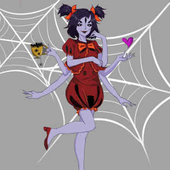 *muffet给您倒了一杯蜘蛛_传说之下muffet玛菲特平涂我要上首推头像
