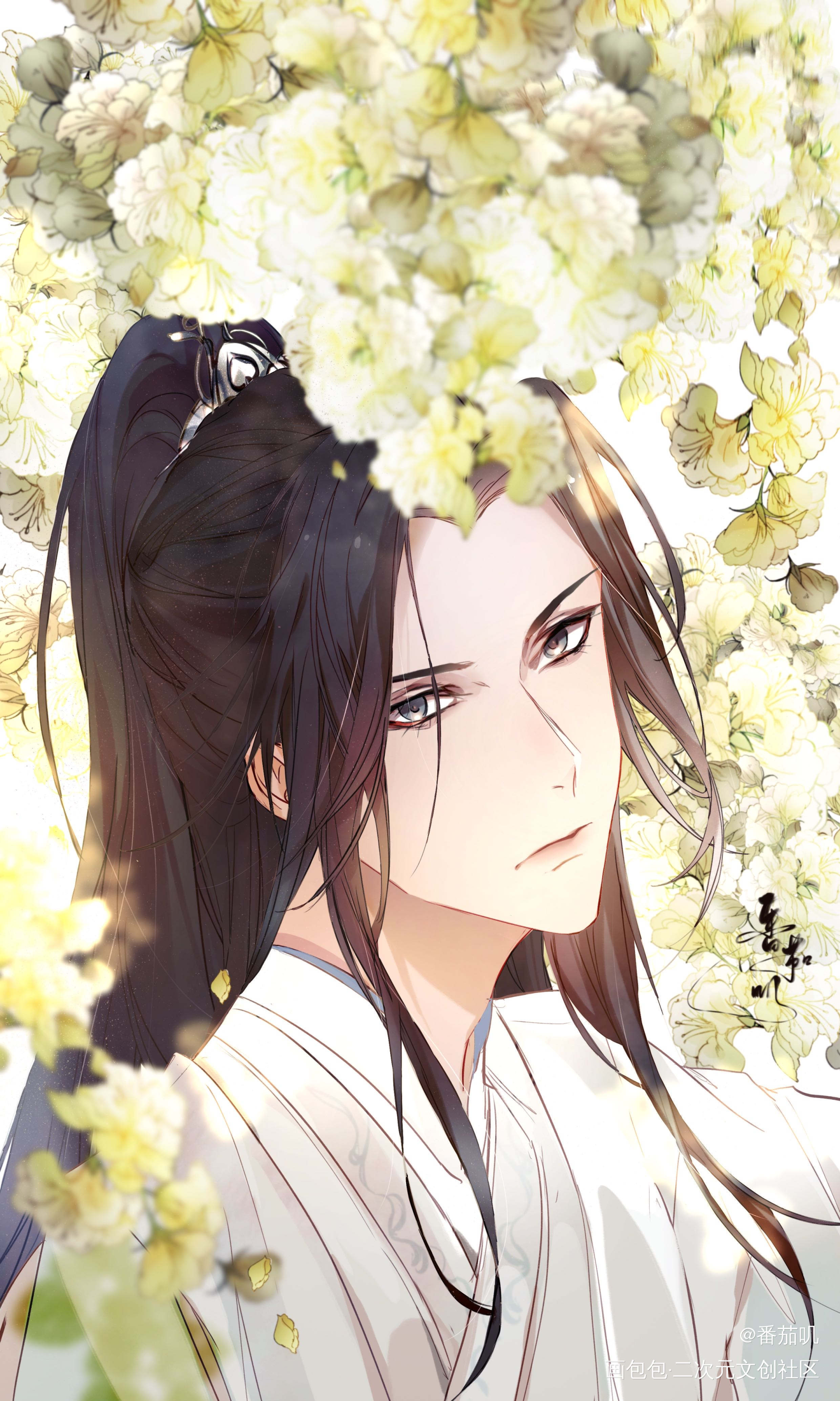 晚宁大宝贝_二哈和他的白猫师尊楚晚宁平涂我要上首推插画绘画作品