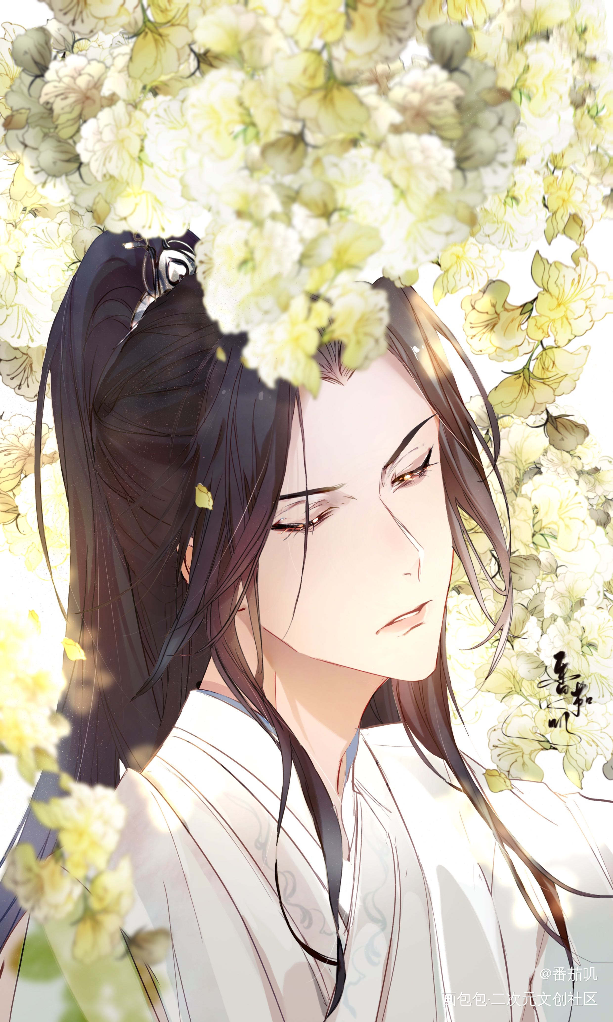 晚宁大宝贝_二哈和他的白猫师尊楚晚宁平涂我要上首推插画绘画作品