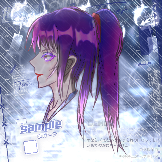 新人，请多关照_斗罗大陆古月娜平涂求点评头像冥痕原创绘画作品