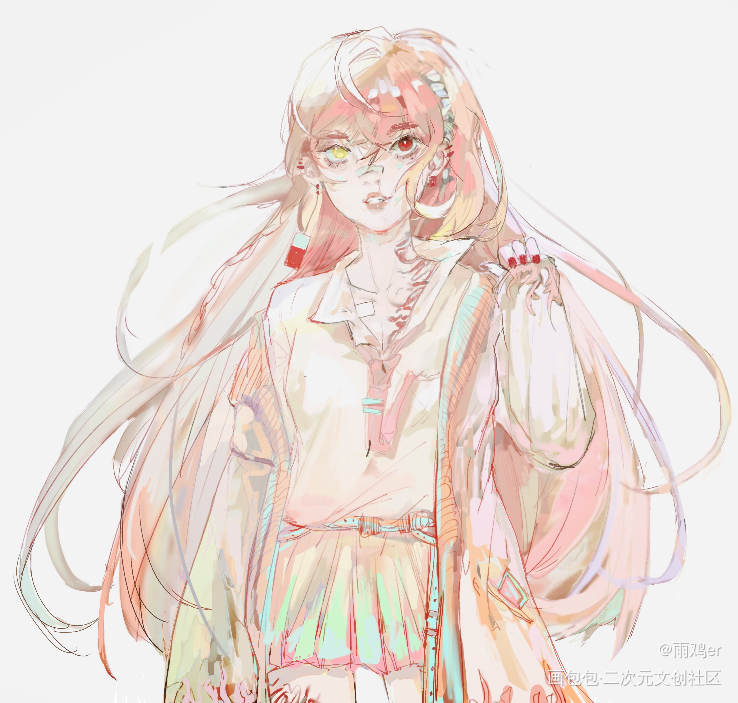 俺的oc_我要上首推摸鱼原创ococ绘画作品