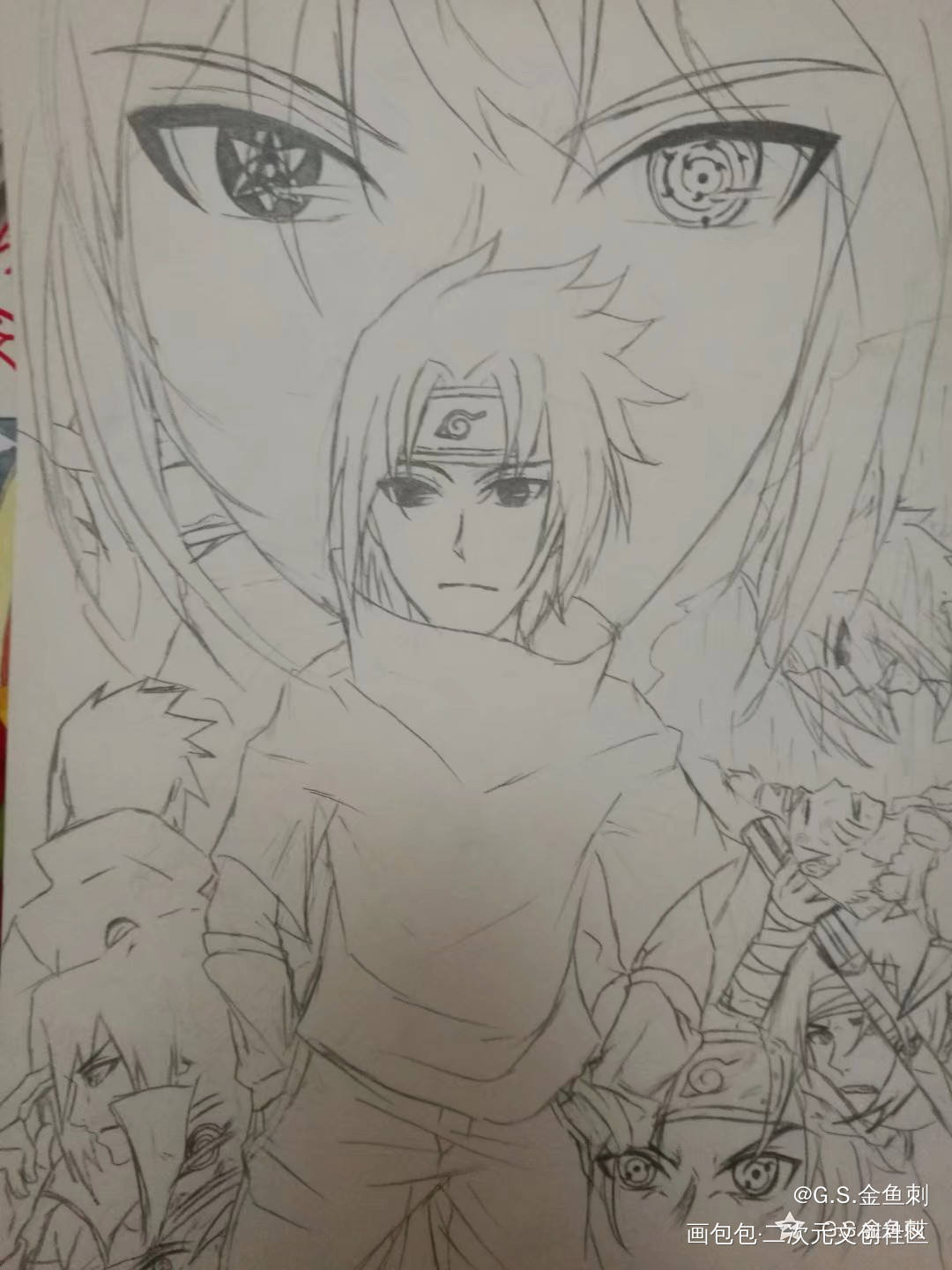 火影忍者•第七班_火影忍者手绘绘画作品