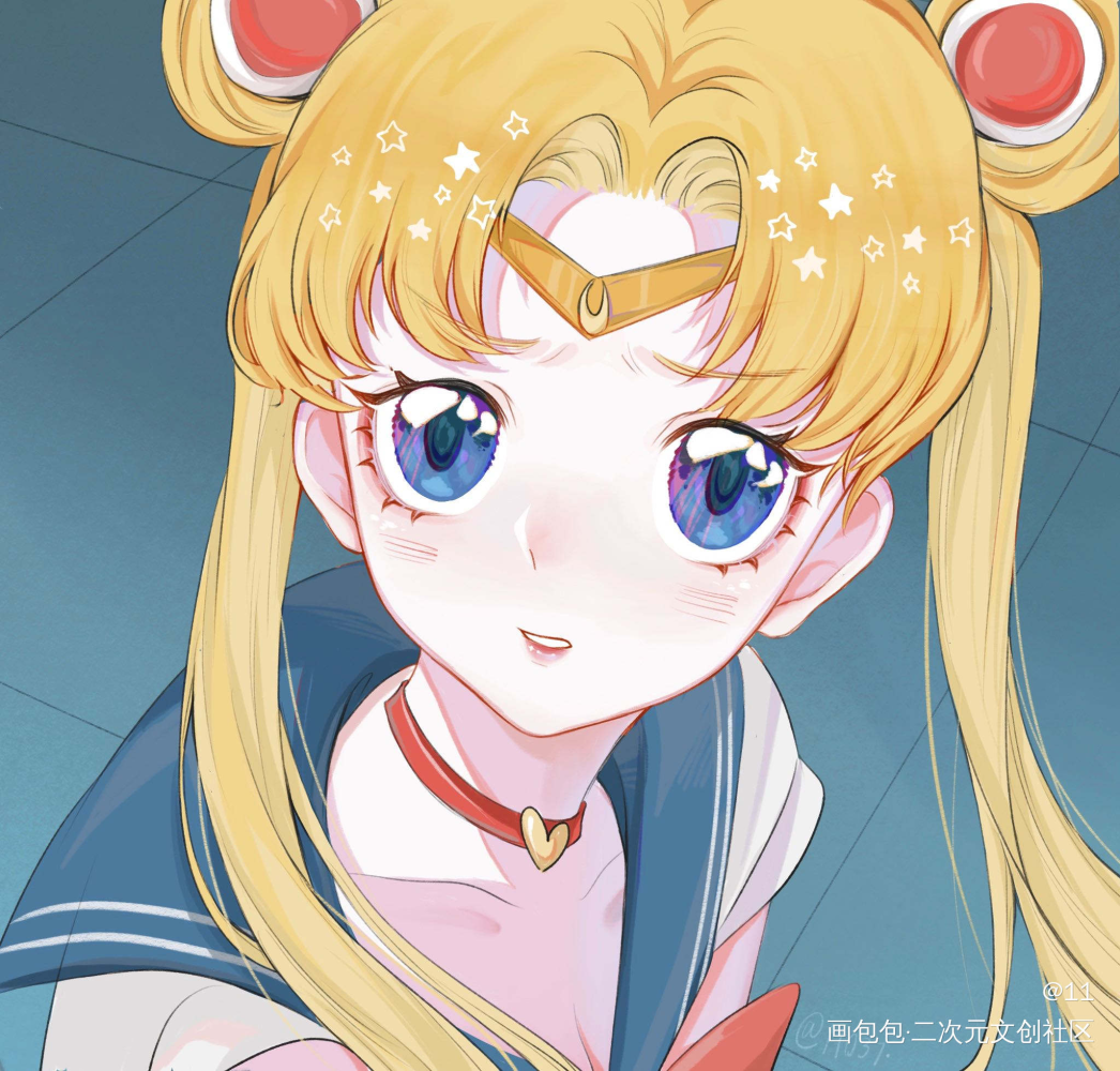 玩一下_美少女战士水兵月月野兔平涂日系sailormoonredraw头像绘画作品