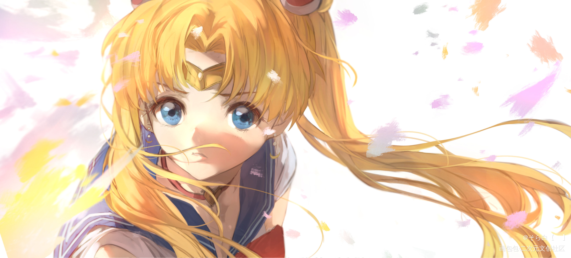 sailormoonredra_美少女战士水兵月厚涂日系插画绘画作品
