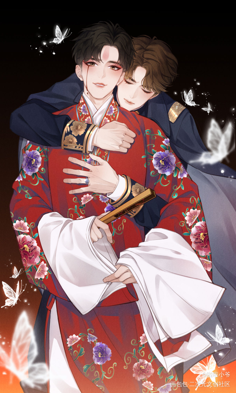 【博君一肖】将军*戏子_博君一肖头像插画绘画作品