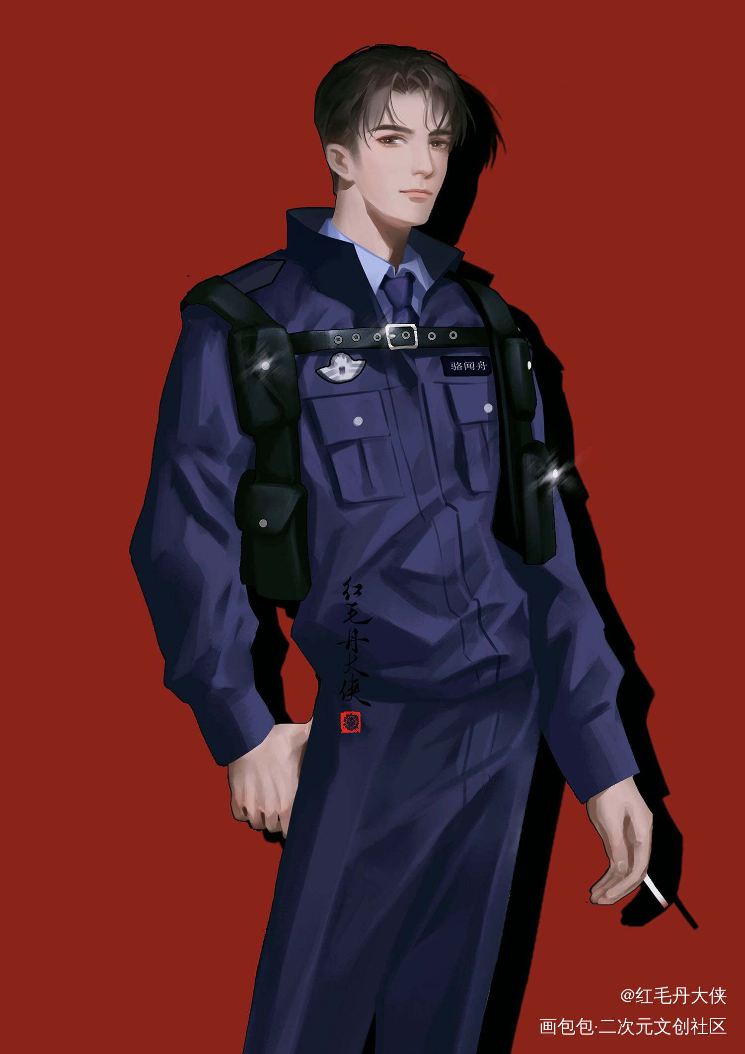 默读，舟渡_默读舟渡费渡骆闻舟立绘厚涂头像绘画作品