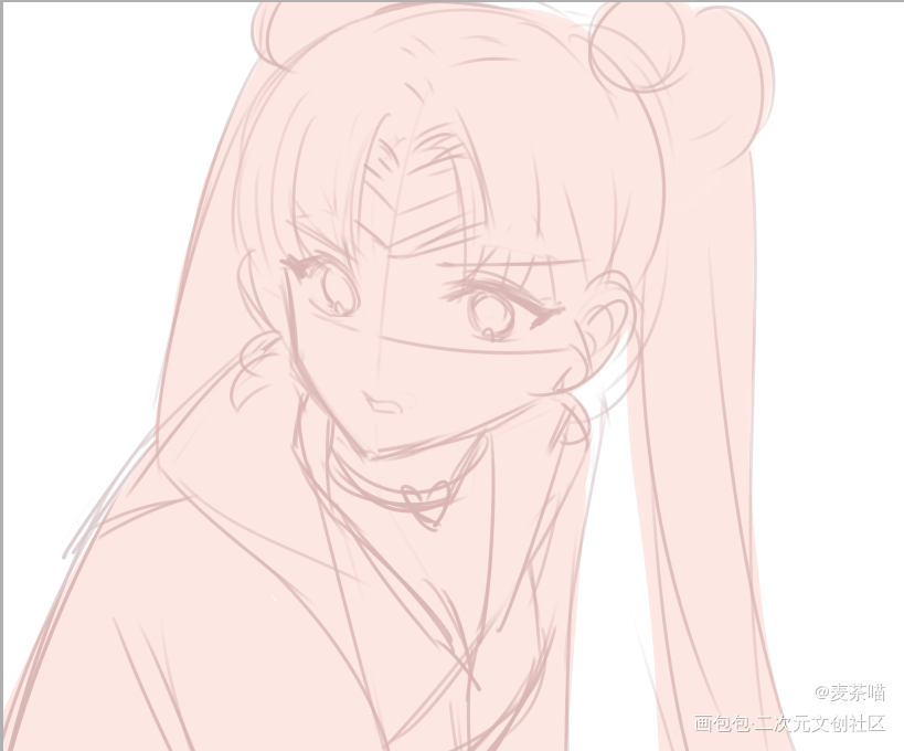 美战_美少女战士月野兔厚涂我要上首推头像插画绘画作品