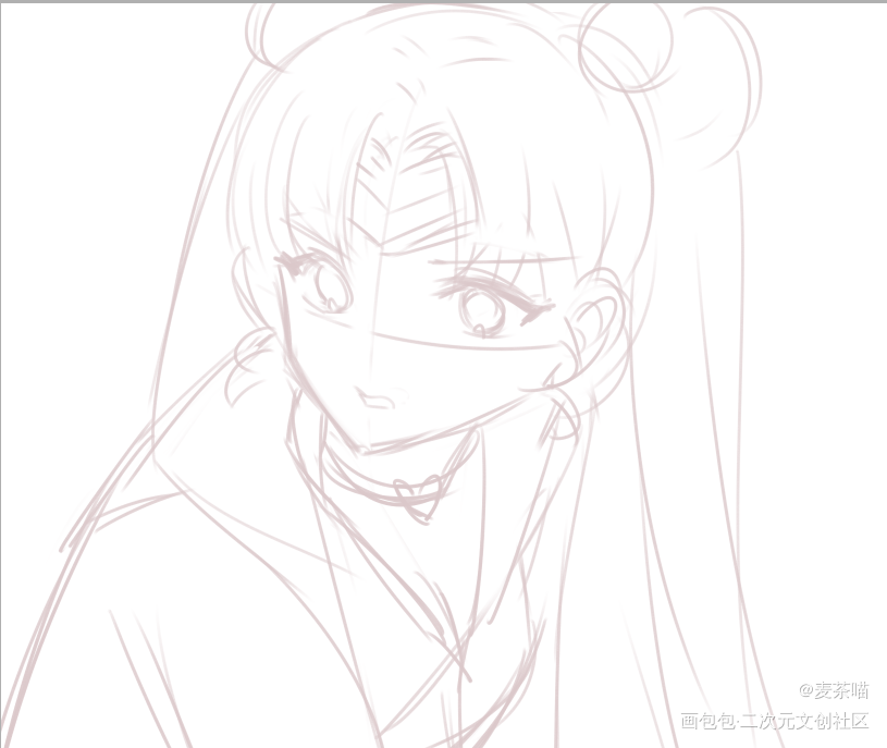 美战_美少女战士月野兔厚涂我要上首推头像插画绘画作品