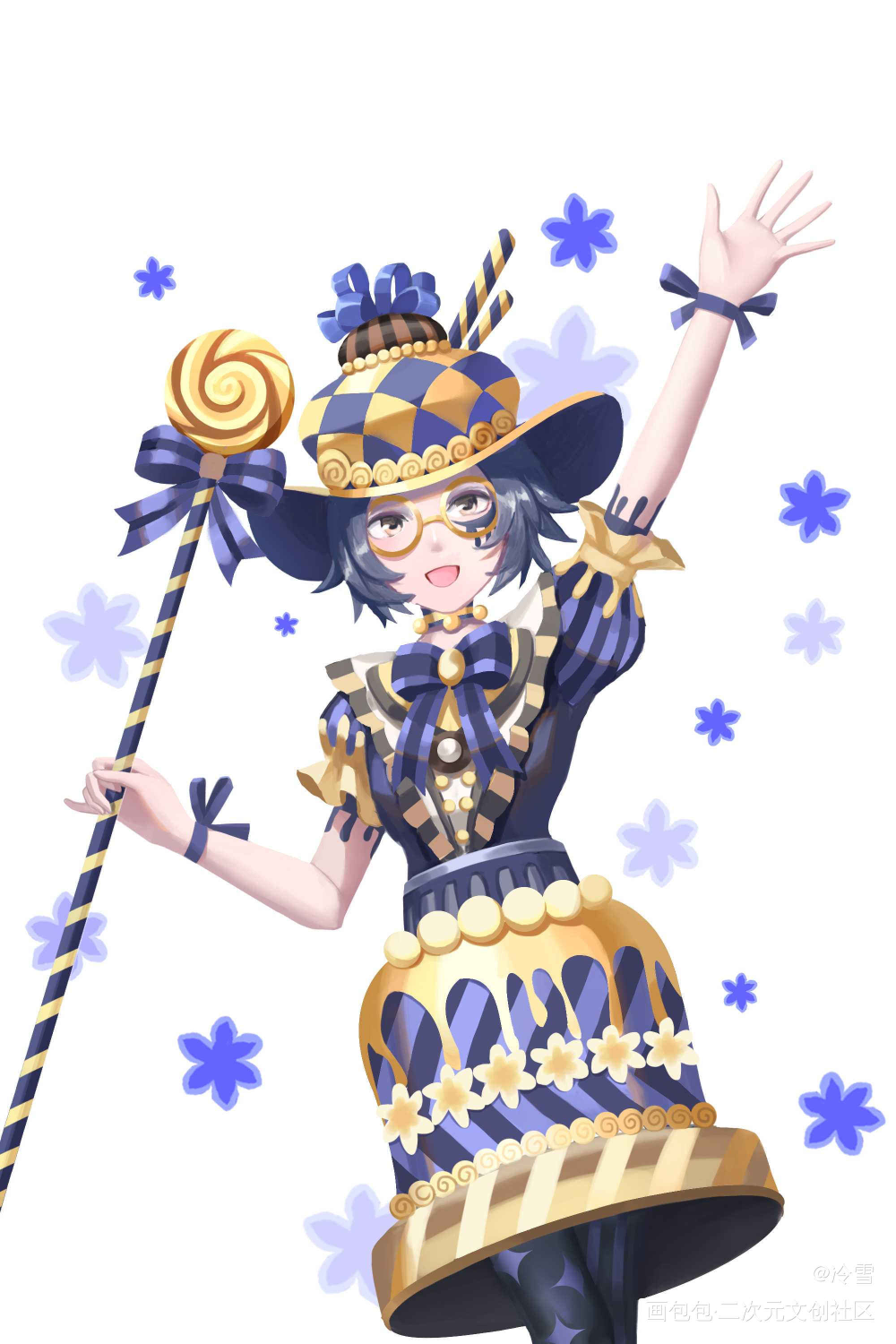 盲女暗金蛋糕_第五人格盲女日系我要上首推插画绘画作品