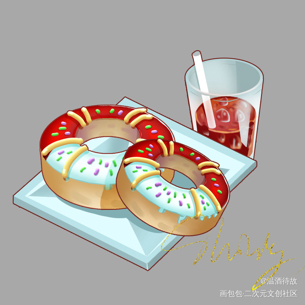练习_甜甜圈UI绘画作品