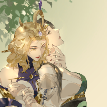 超怕控vs超会控_王者荣耀武则天上官婉儿平涂武婉我要上首推头像插画