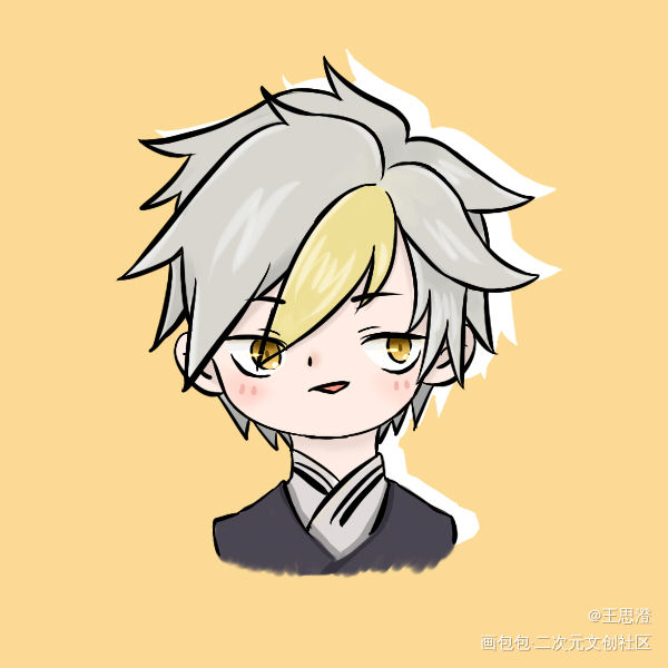 旧图整活_王者荣耀狄仁杰Q版头像绘画作品