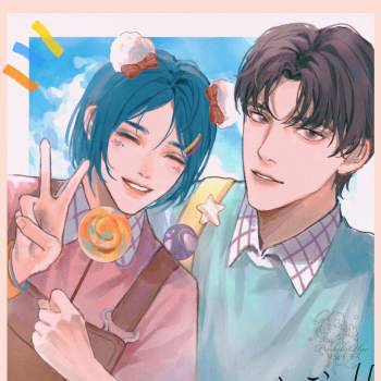 洛温_188男团洛羿温小辉厚涂头像插画绘画作品