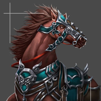 绝影_原创绝影马千里马厚涂原画绘画作品