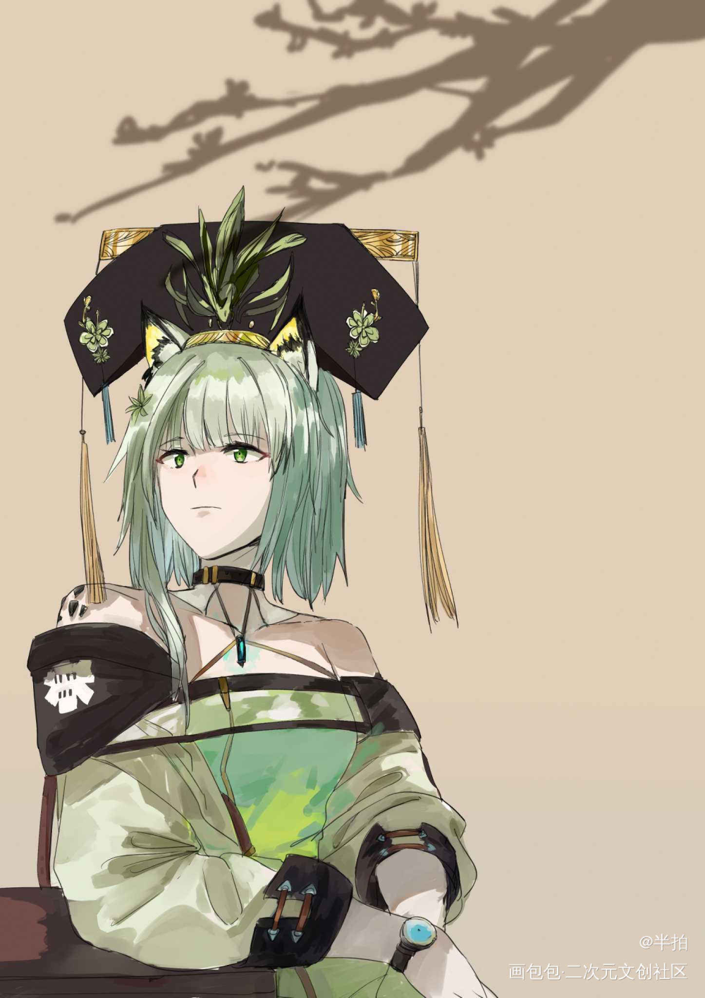 凯尔希太后_明日方舟凯尔希日系我要上首推头像插画绘画作品