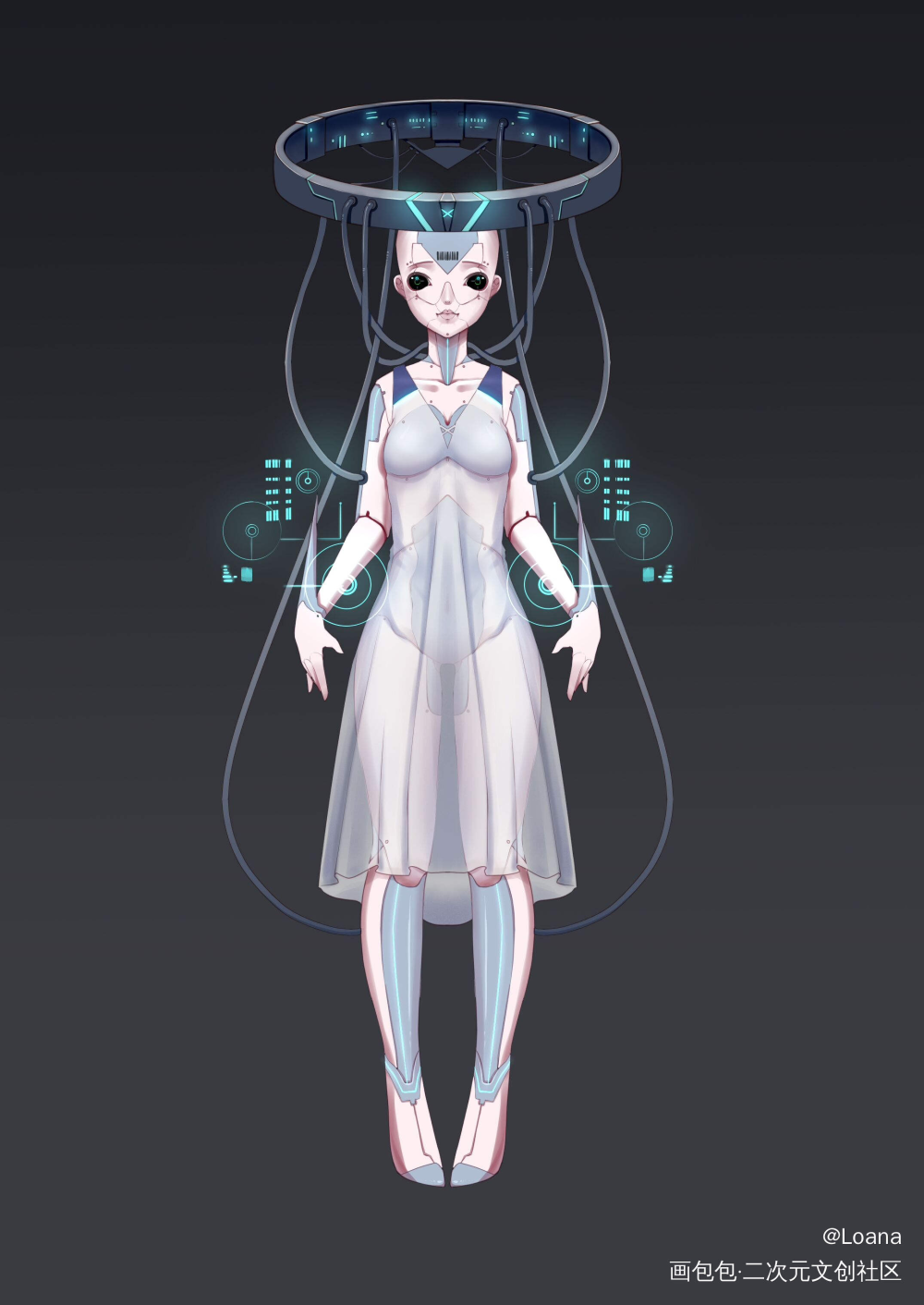 依然是cyberpunk系列的_赛璐璐平涂赛博朋克原创原创绘画作品