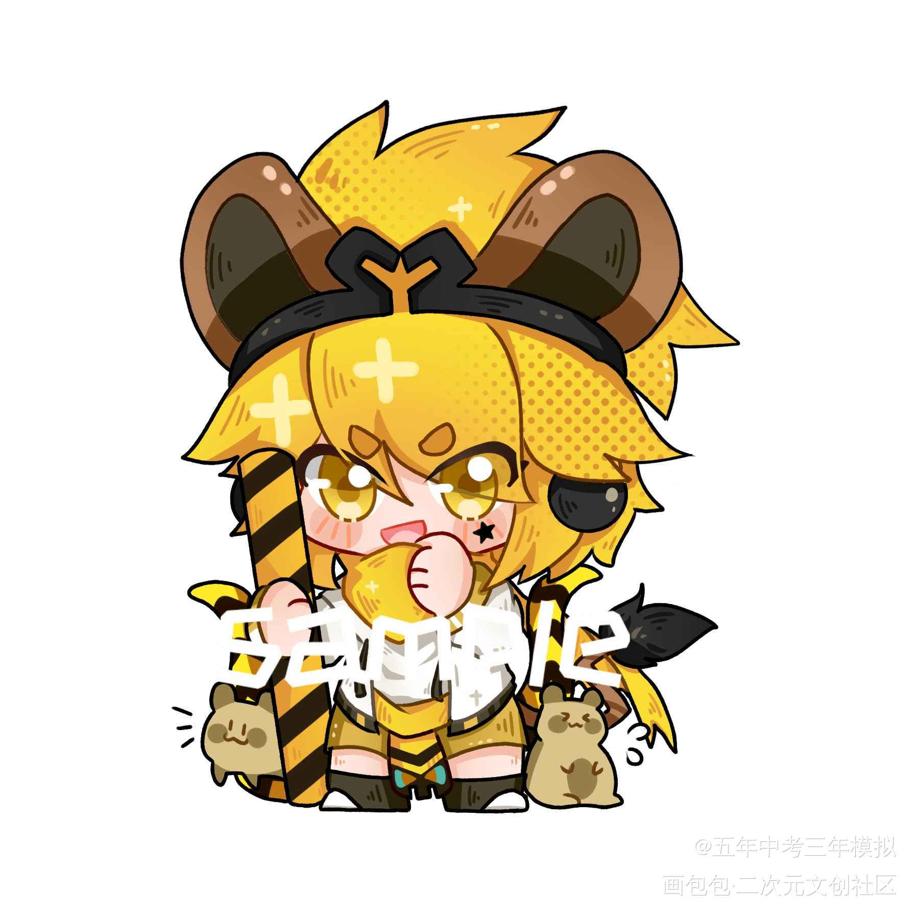 嘉小队_凹凸世界蒙特祖玛雷德嘉德罗斯Q版头像绘画作品