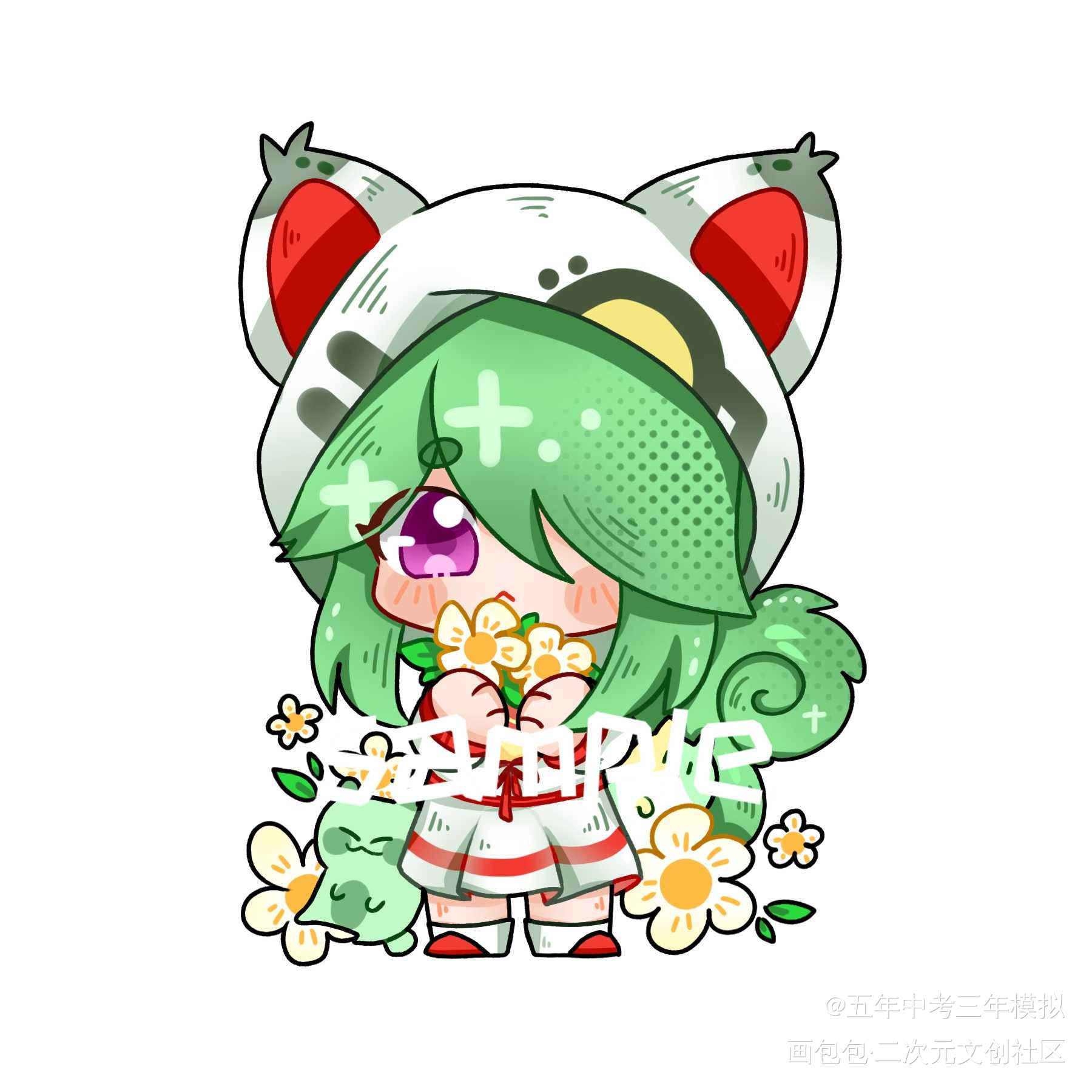 嘉小队_凹凸世界蒙特祖玛雷德嘉德罗斯Q版头像绘画作品