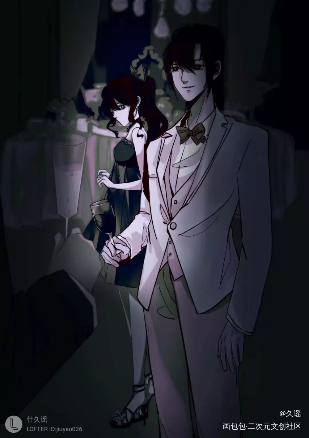 原创oc  林子忻/林溯秦_平涂我要上首推插画原创oc绘画作品