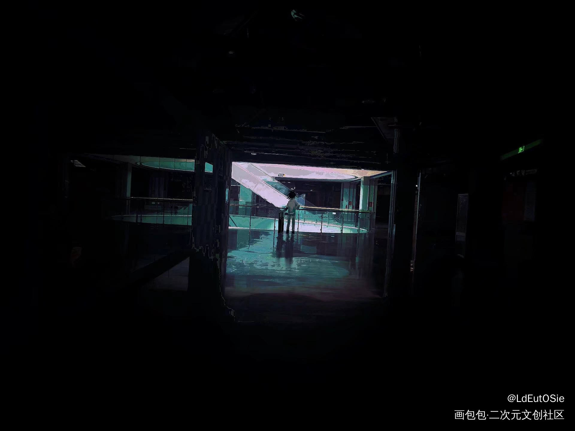 再见_插画原创绘画作品