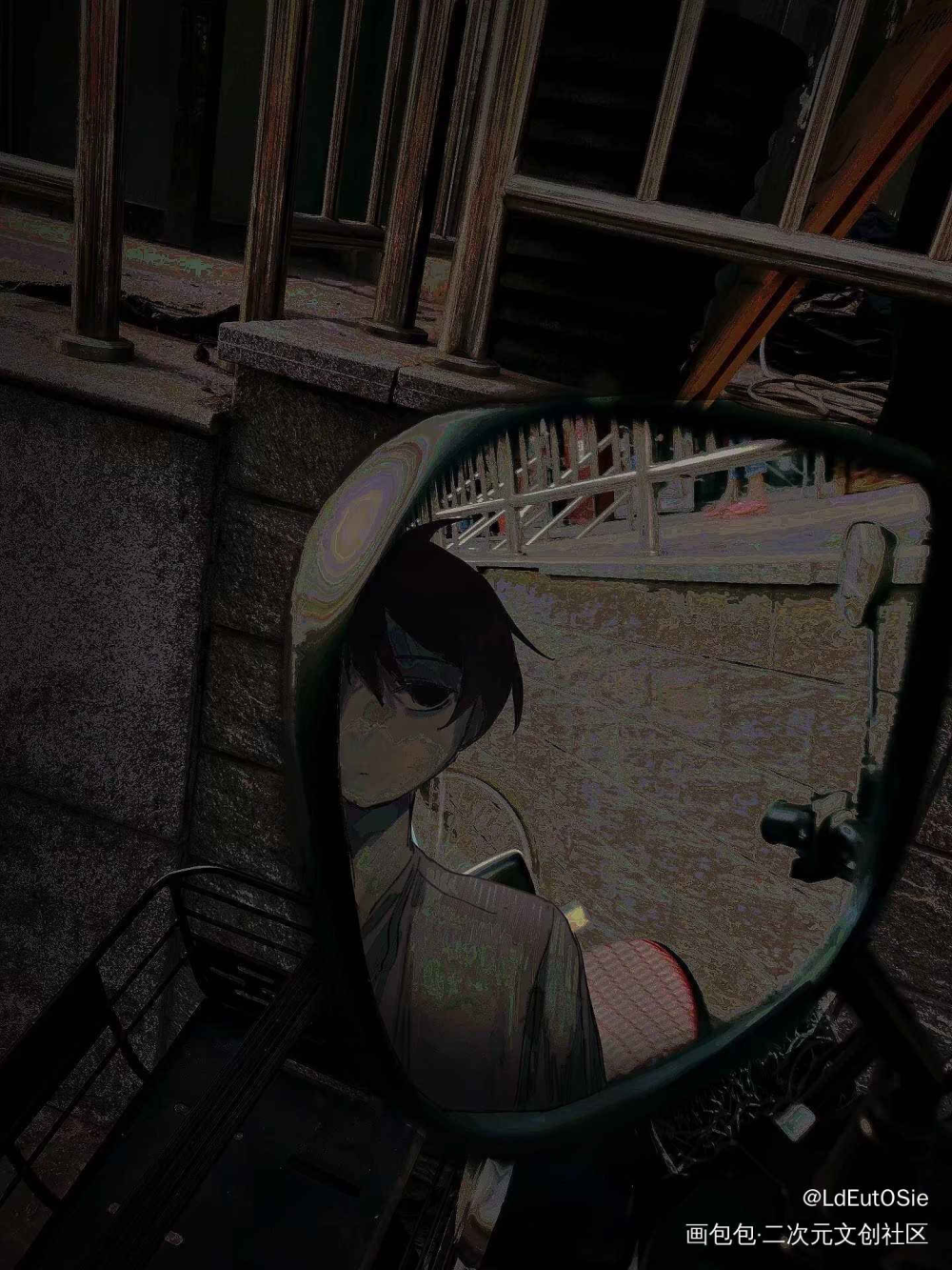 再见_插画原创绘画作品