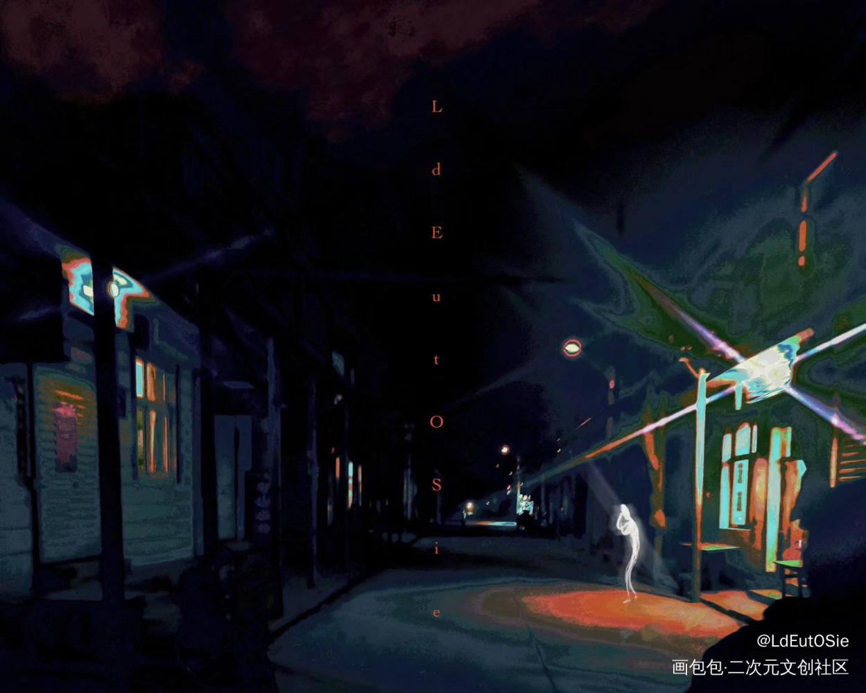 灵魂_平涂日系插画原创人物原创oc绘画作品