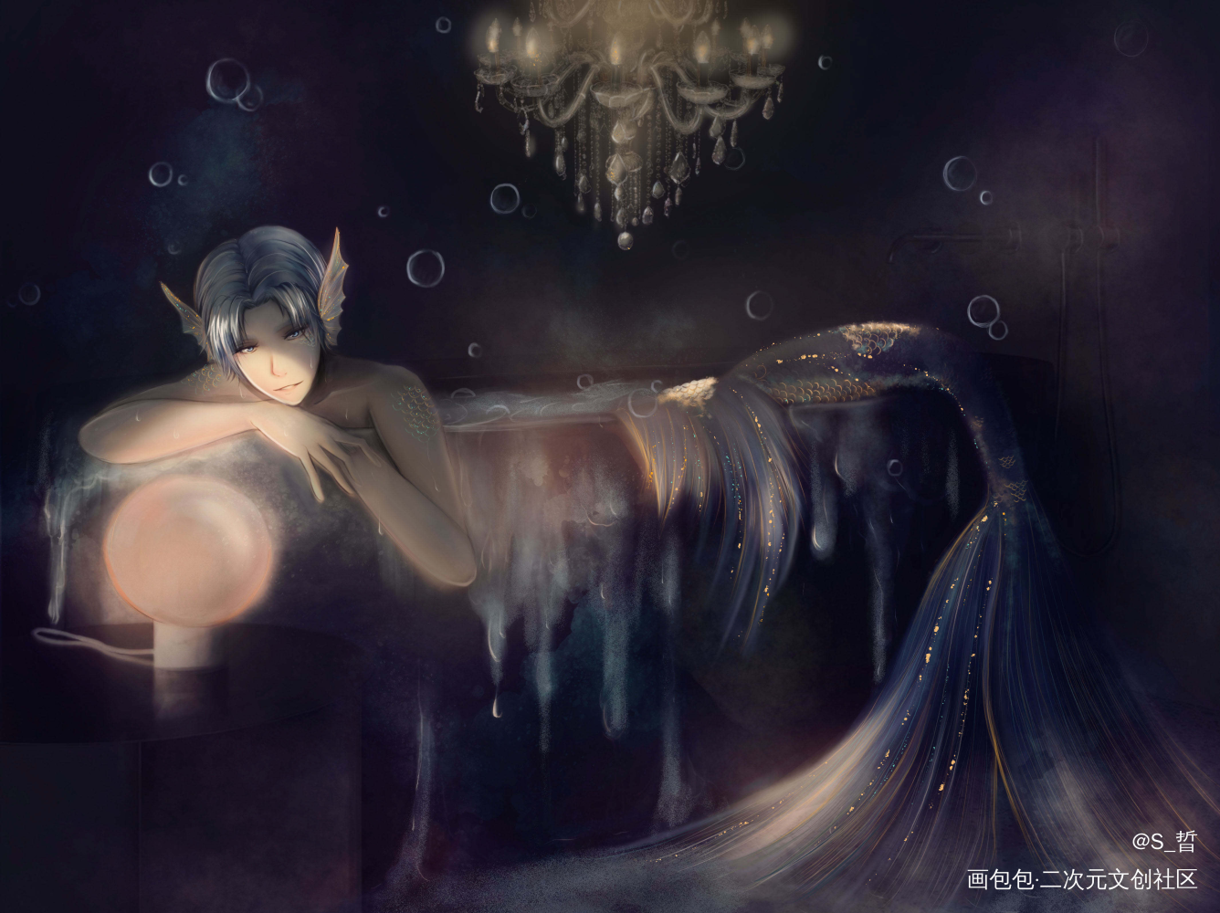 鱼文州_全职高手喻文州求点评求配文头像绘画作品