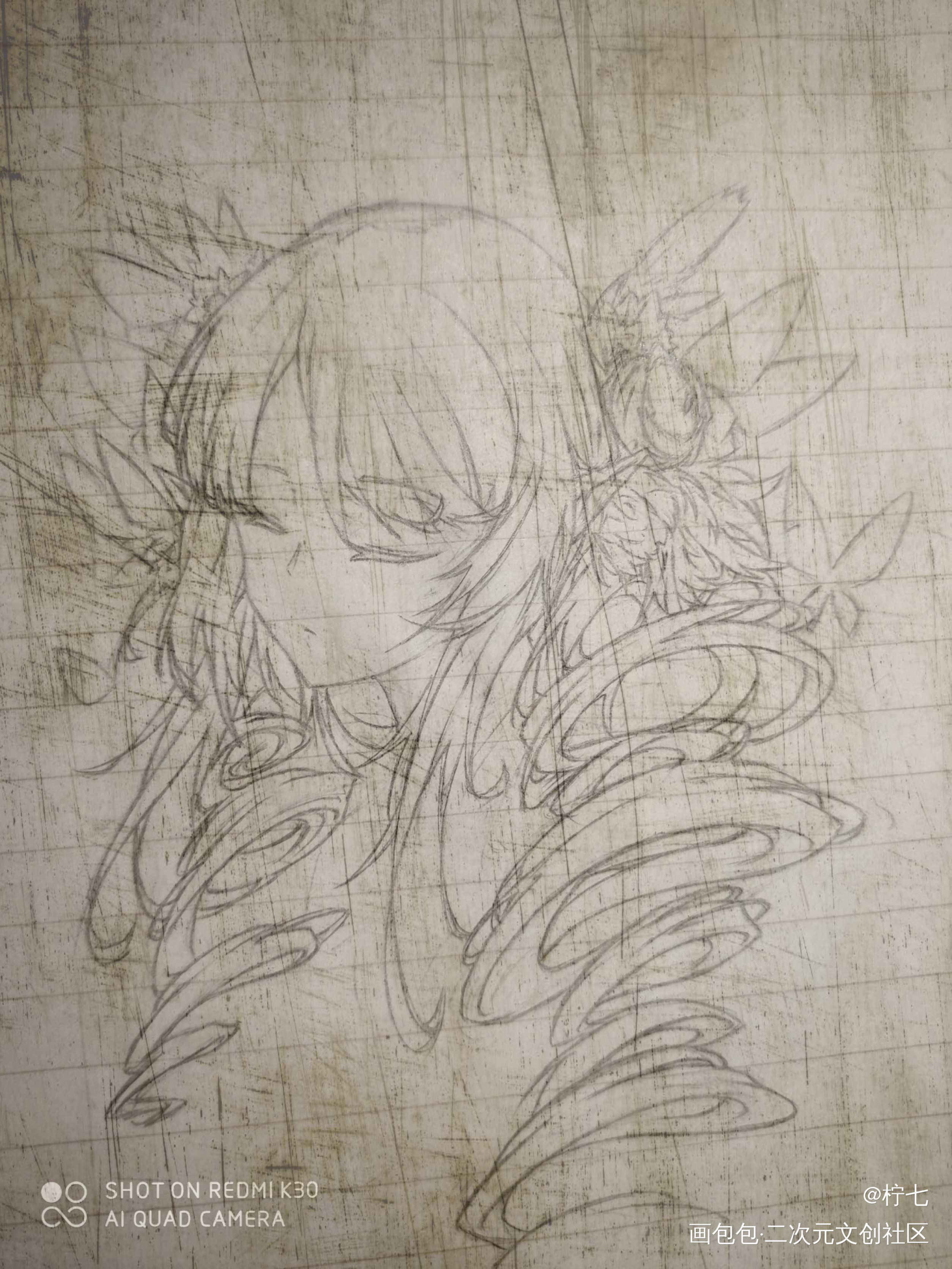 效果背景不错，发了张原图_少女半原创绘画作品