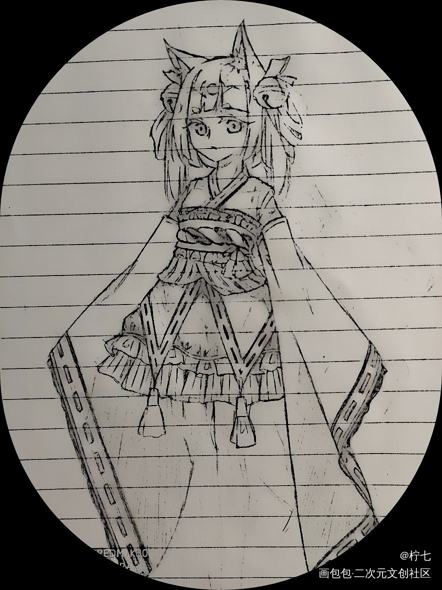 又是一期渣手绘_少女oc绘画作品