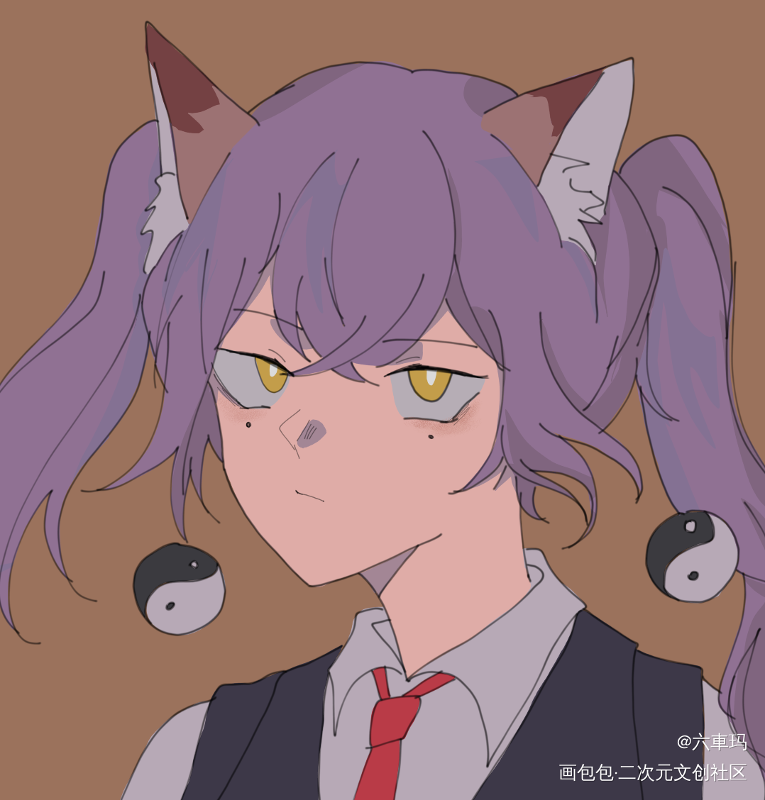 六一给列表的_平涂原创原创oc绘画作品