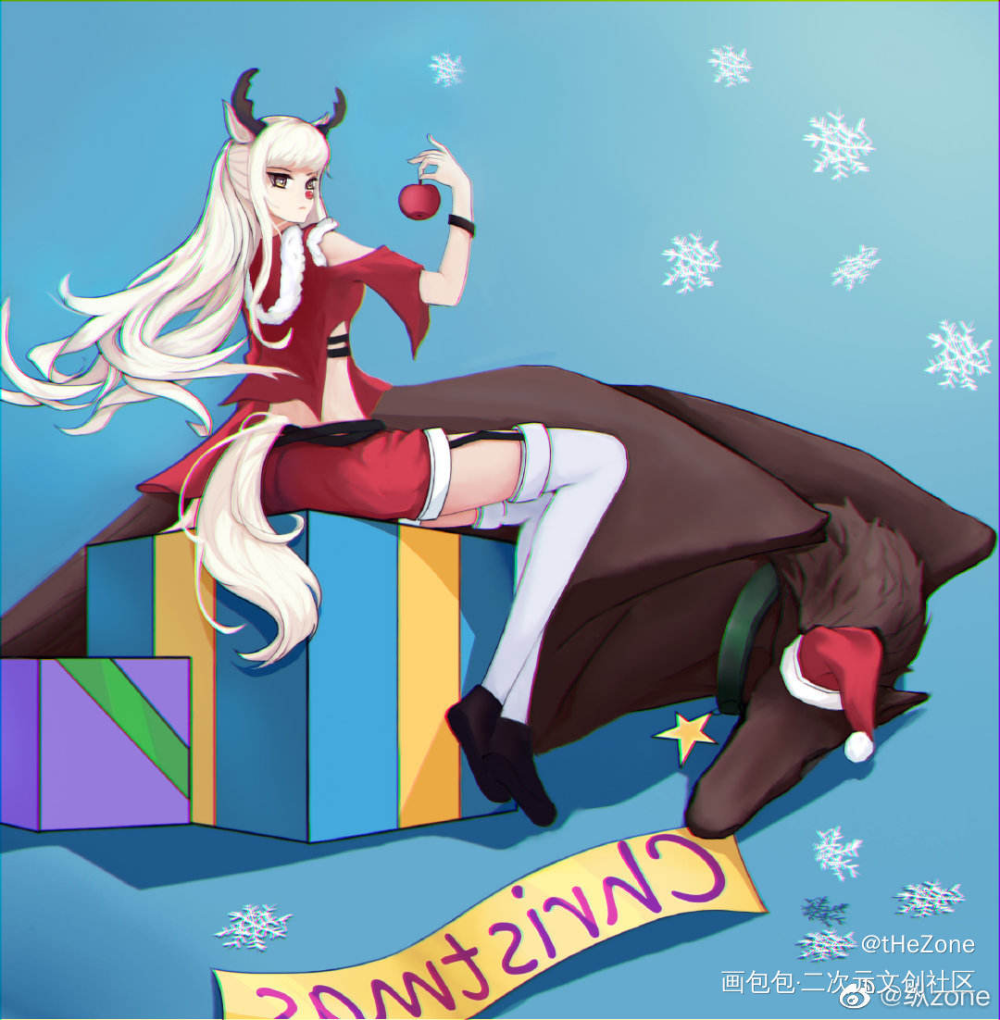 明日方舟圣诞节同人_明日方舟圣诞节头像插画同人绘画作品