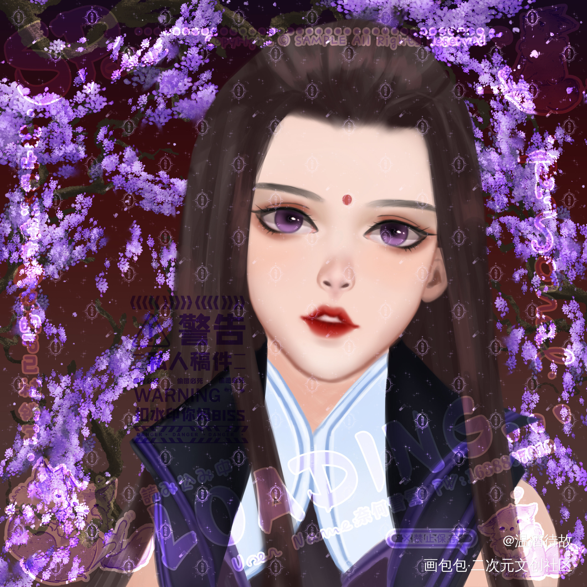 客单（无偿_剑网3万花花姐厚涂绘画作品